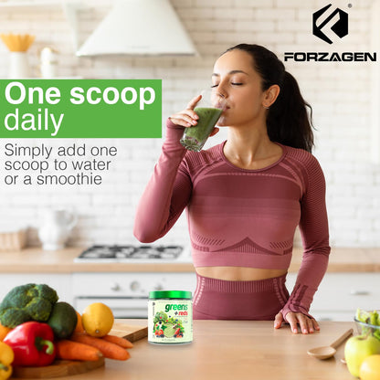 Forzagen Vegan Greens & Reds Superfood Powder - Organic Super Greens Powder | Premium Veggie Powder Supplement | 35 Servings Reds and Greens Superfood Powder ForzagenBuy Supplements Australia