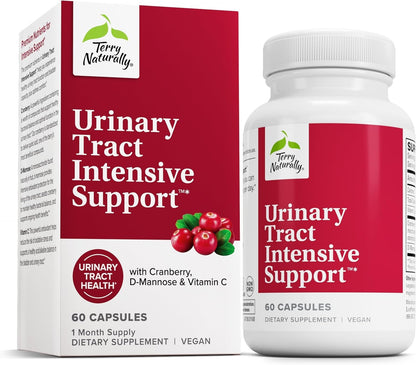 Terry Naturally Urinary Tract Intensive Support - Supplement with Cranberry for Bladder Health Support - Kidney Health Supplement with D-Mannose & Vitamin C - 60 Capsules (30 Servings) Terry NaturallyBuy Supplements Australia