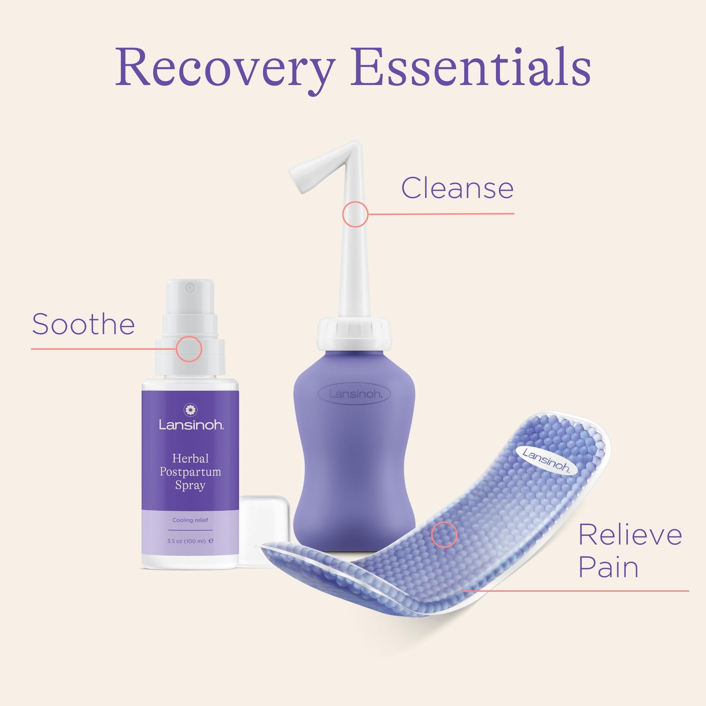 Lansinoh Postpartum Essentials Recovery Bundle, Postpartum Care Kit LansinohBuy Supplements Australia
