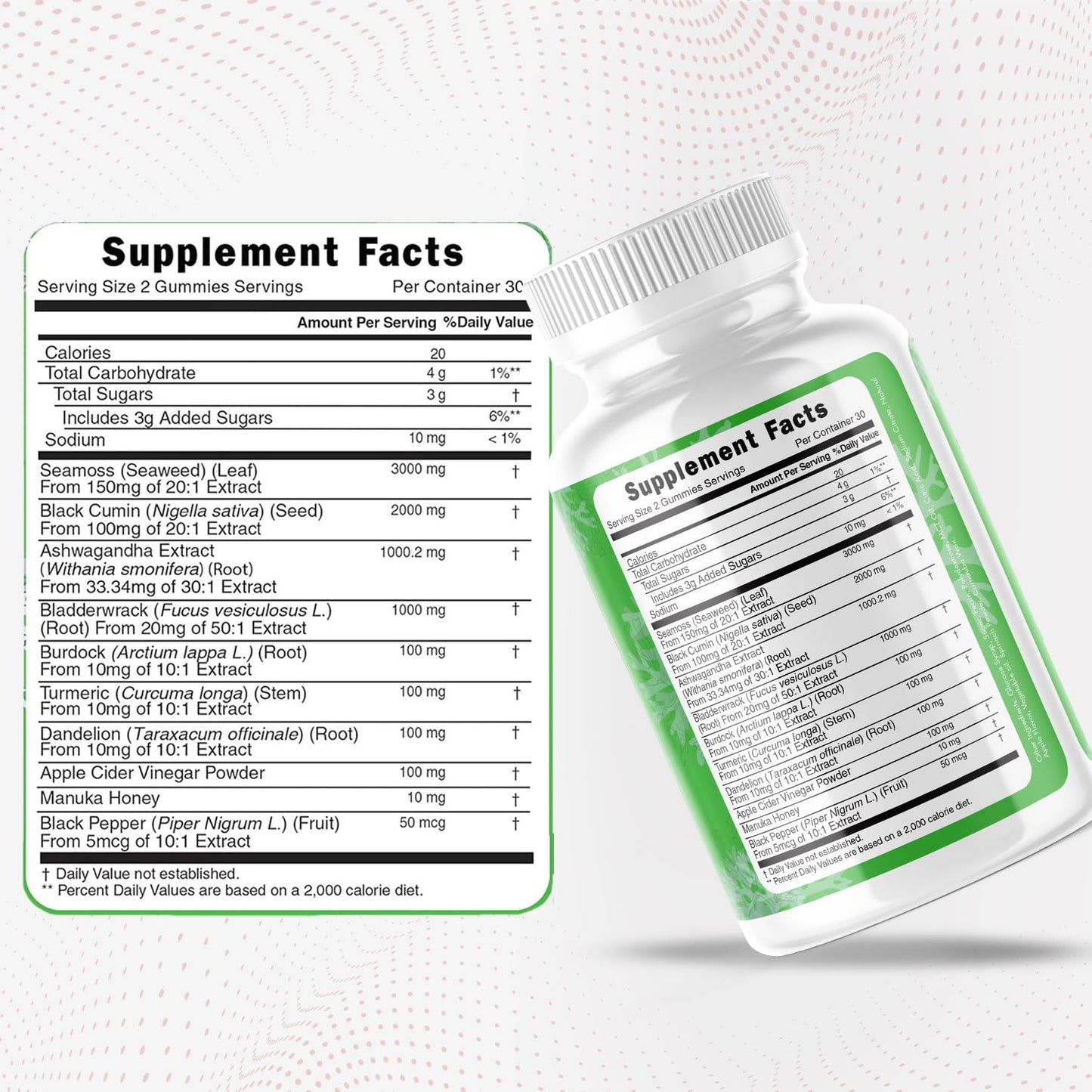 Longevity Nutritional Sea Moss, Thyroid Energy Vitamins Mineral Burdock Manuka Honey Dandelion Apple Cider Bladderwrack Ashwagandha Extract Turmeric Antioxidant Boost Immune Superfood Gummies Longevity NutritionalBuy Supplements Australia