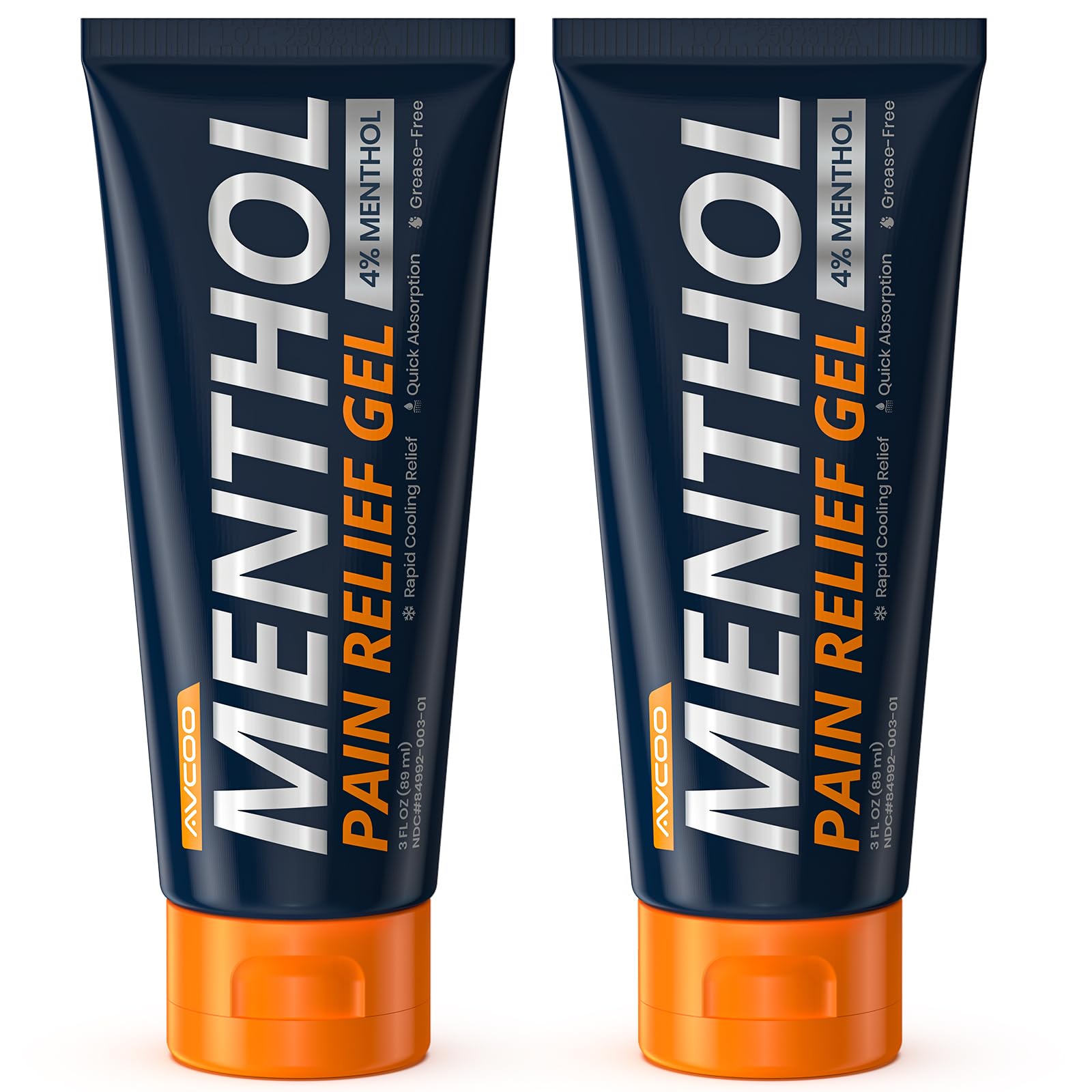 AVCOO 4% Menthol Pain Relief Gel, Cooling Sensation for Arthritis, Knees, Joint, Sore Muscle, Neck, Shoulder and Lower Back Pain Relief, Grease-Free Gel, 2 Packs (3 OZ Per Pack) AVCOOBuy Supplements Australia