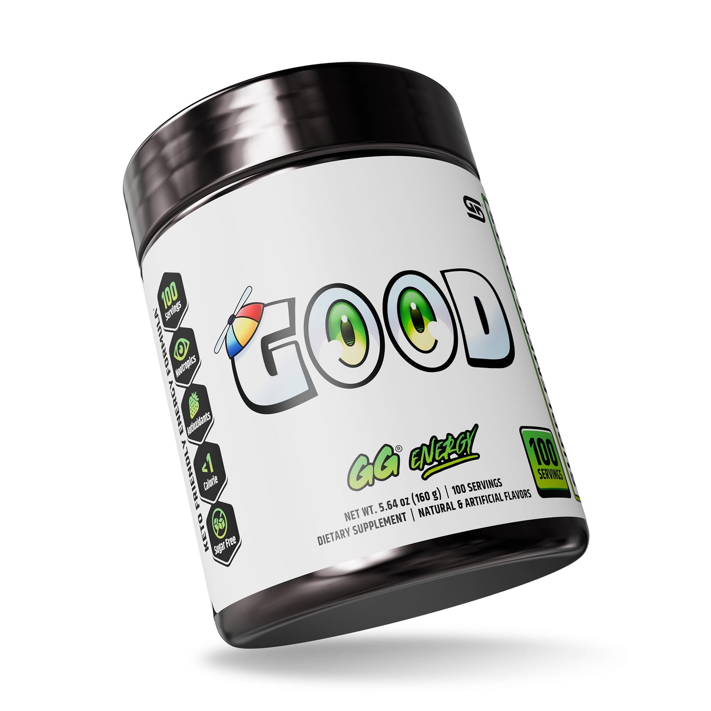 Gamer Supps GG Energy - Good by SMii7Y (100 Servings) - Keto Friendly Gaming Energy and Nootropic Blend, Sugar Free + Organic Caffeine + Vitamins + Immune Support, Powder Drink Gamer SuppsBuy Supplements Australia