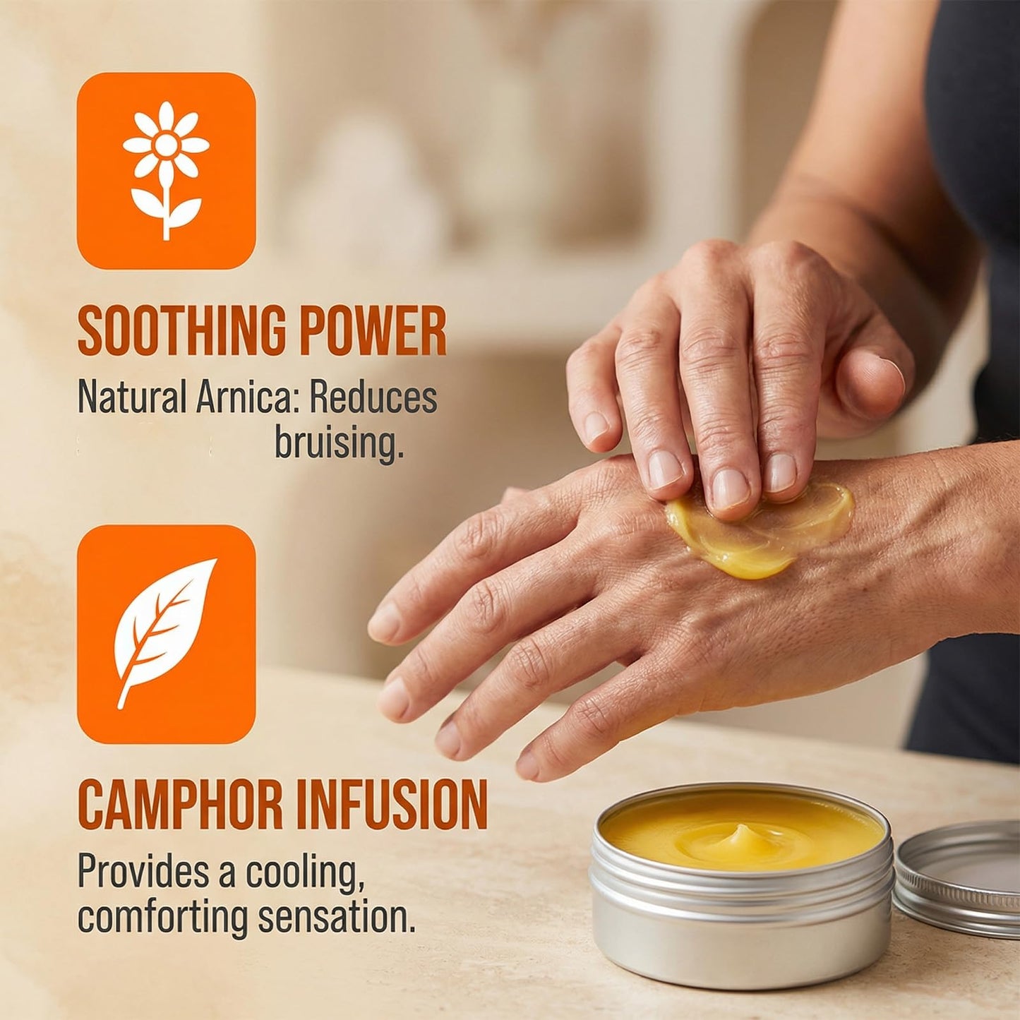 MOUNTAIN 3X 3X Relief Balm, 2.7fl Oz Relief Balm, with Natural Arnica & Camphor, Soothing Neck, Hands & Feet, Non-Greasy Formula, Fast Absorbing (1) MOUNTAIN 3XBuy Supplements Australia