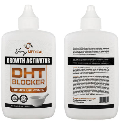 Ebony Medicals DHT Blocker Hair Growth Serum - Hair Loss Supplement, Supports Natural Regrowth Natural CurvesBuy Supplements Australia