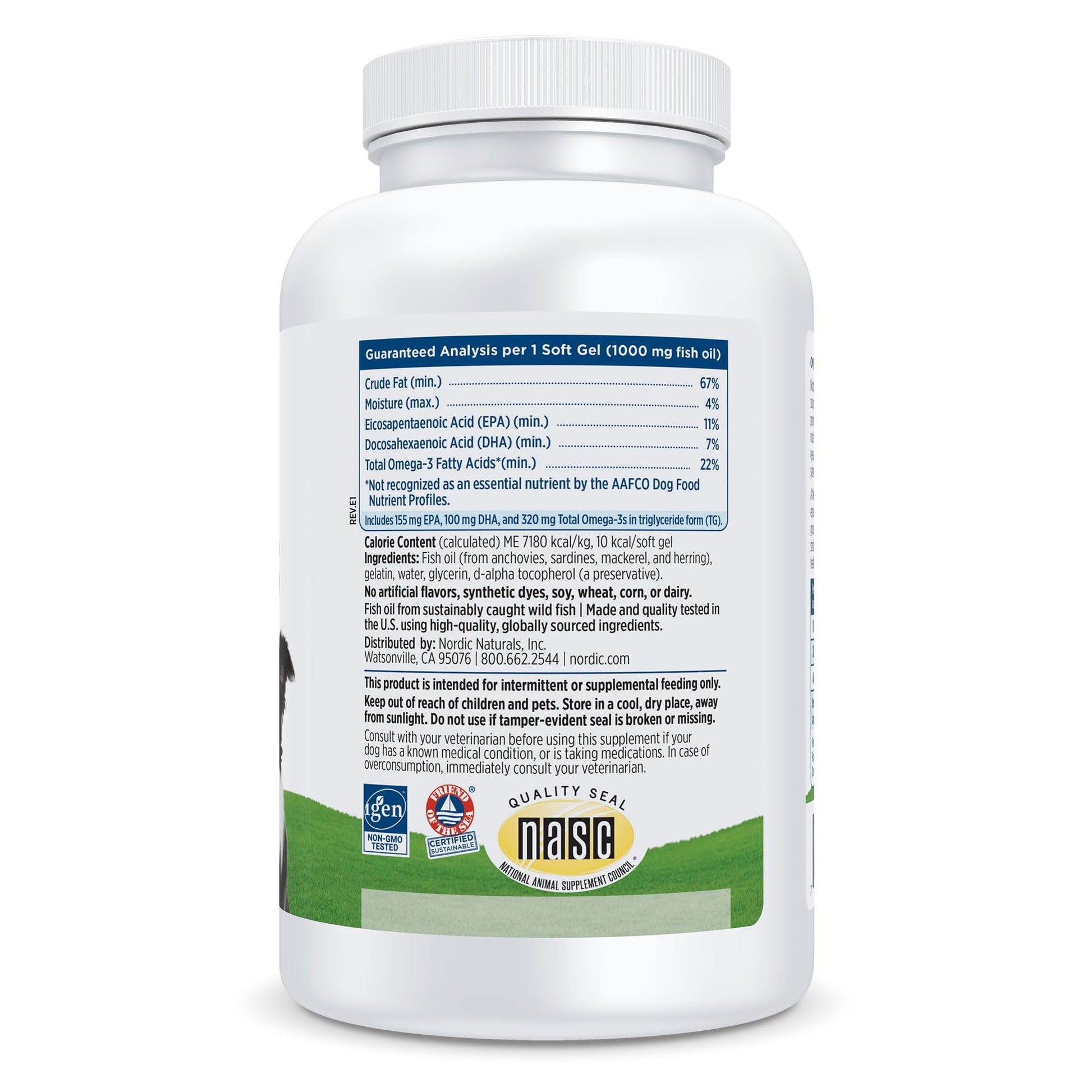 Nordic Naturals Omega-3 Pet, Unflavored - 180 Soft Gels - 320 mg Omega-3 Per Soft Gel - Fish Oil for Dogs with EPA & DHA - Promotes Heart, Skin, Coat, & Immune Health Nordic NaturalsBuy Supplements Australia