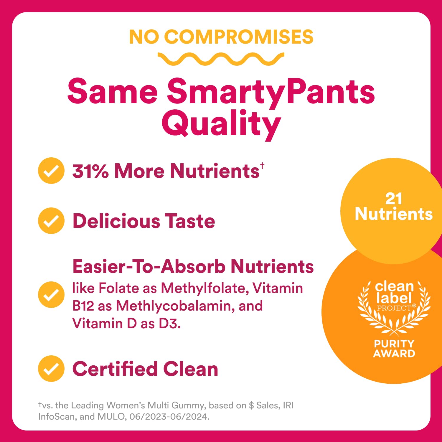 SmartyPants Women's Multivitamin Gummies - Improved Formula: Omega 3 (DHA/EPA), Methylfolate, CoQ10, Vitamin D3, C, Vitamin B12, B6, A, K & Zinc SmartyPantsBuy Supplements Australia