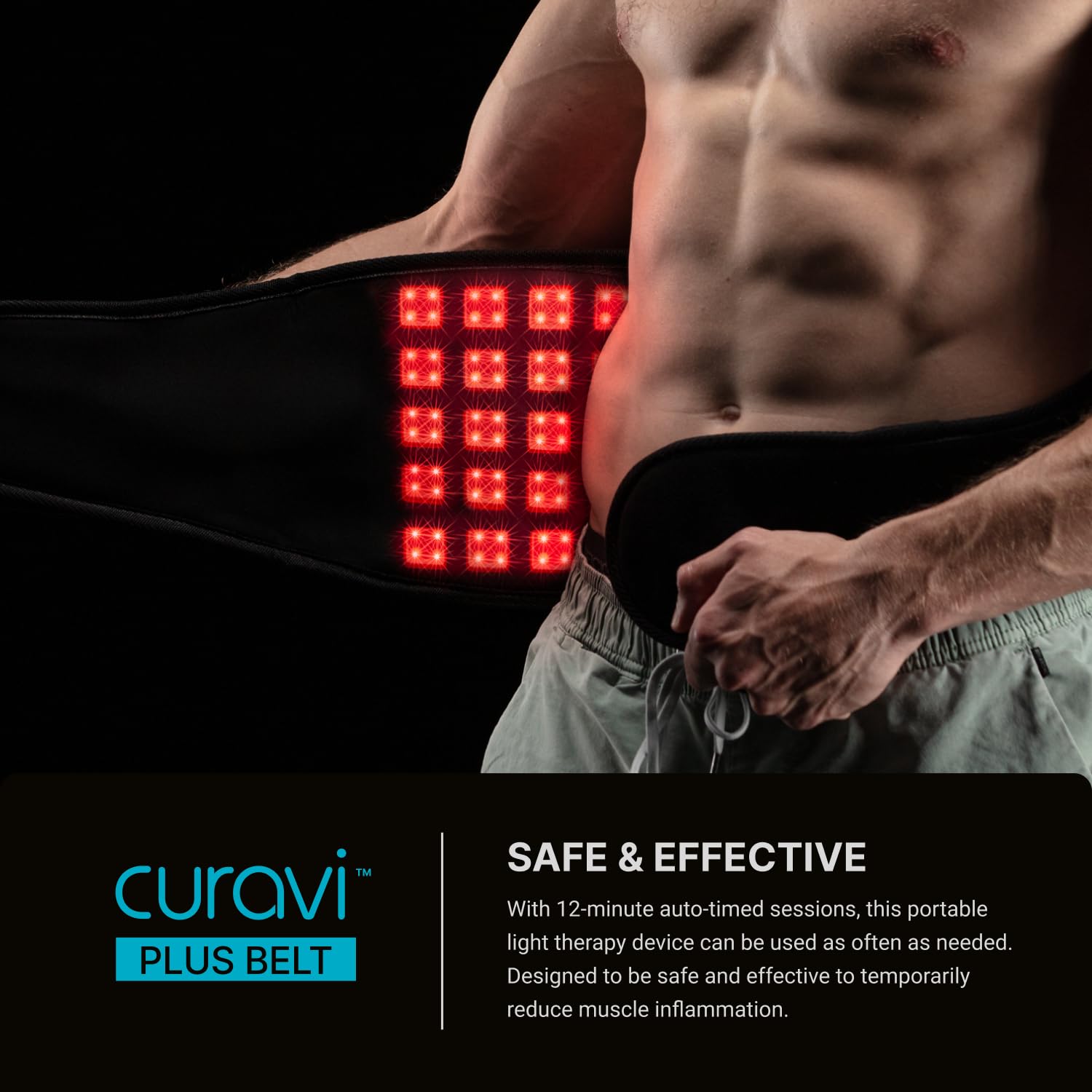 CURAVI Plus™ Wearable Red Light Therapy Belt for Lower Back Pain Relief - 160 Diodes - Safe and Effective CURAVIBuy Supplements Australia