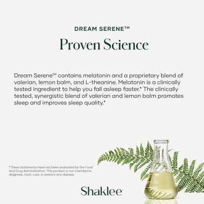 Shaklee - Dream Serene™ Melatonin Sleep Aid - Fall Asleep Faster, Wake Up Refreshed - with Melatonin, Valerian, Lemon Balm, L-Theanine - for Ultimate Beauty Sleep - 30 Softgels ShakleeBuy Supplements Australia