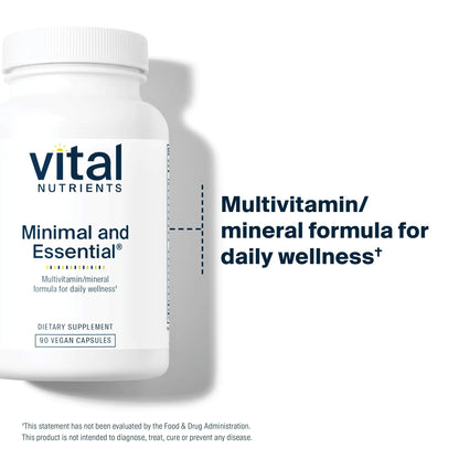 Vital Nutrients Minimal and Essential Multivitamin | Vegetarian One per Day Multi Vitamin, Mineral, & Antioxidant Supplement* | Vital Nutrients