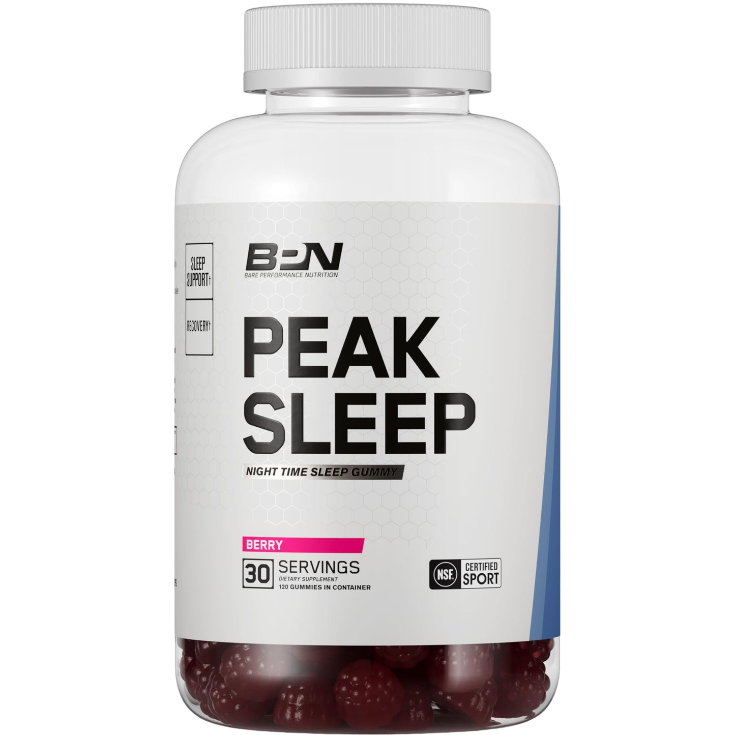 BARE PERFORMANCE NUTRITION, BPN Peak Sleep Gummy, Sleep Aid & Recovery Support Supplement, 30 Servings, Berry BARE PERFORMANCE NUTRITIONBuy Supplements Australia