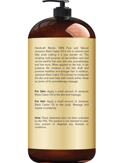 Handcraft Blends Jamaican Black Castor Oil for Hair Growth, Eyelashes and Eyebrows Handcraft BlendsBuy Supplements Australia