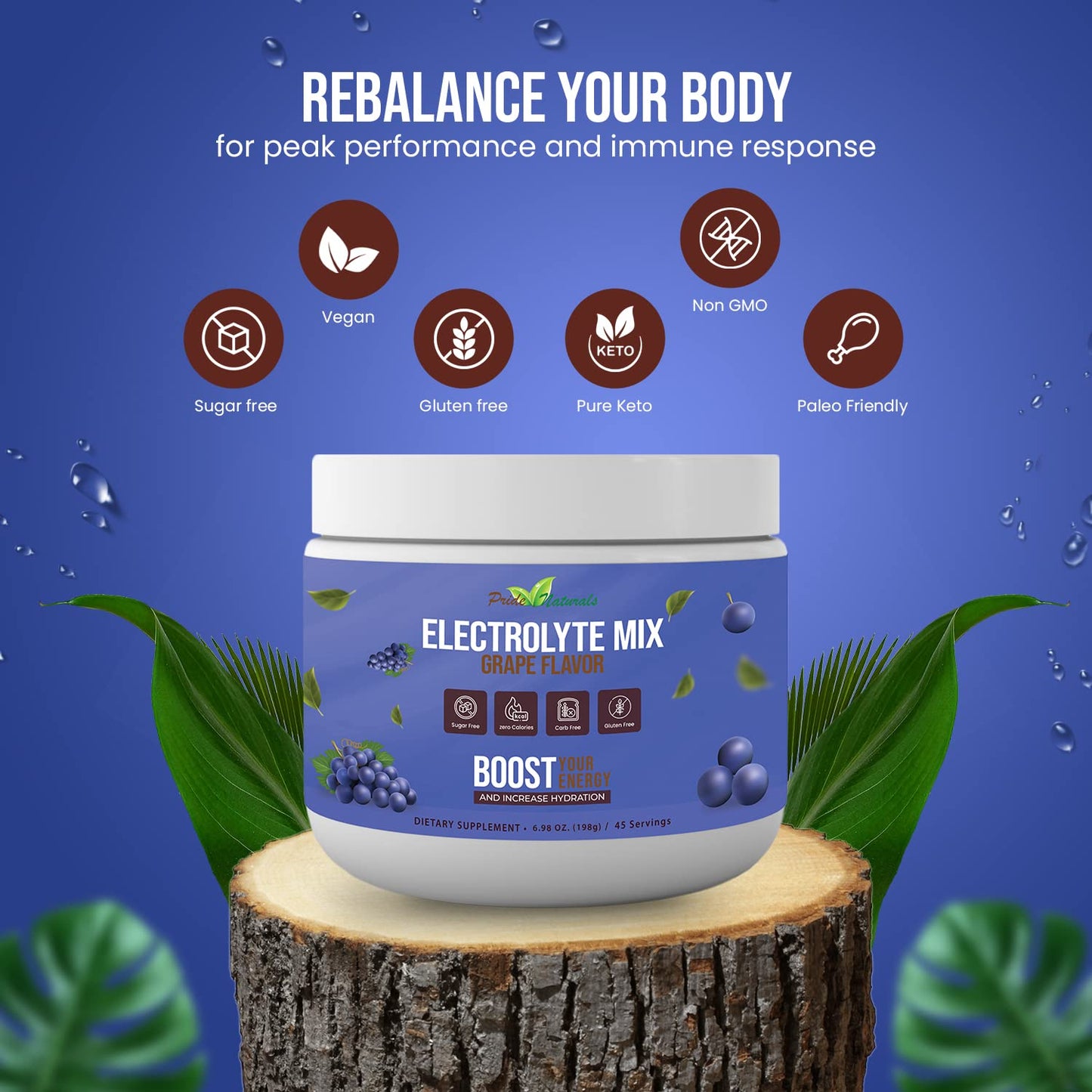 Electrolyte Powder - Refreshing Workout Recovery Electrolytes, Sugar Free, Gluten Free Pride Naturals, IncBuy Supplements Australia