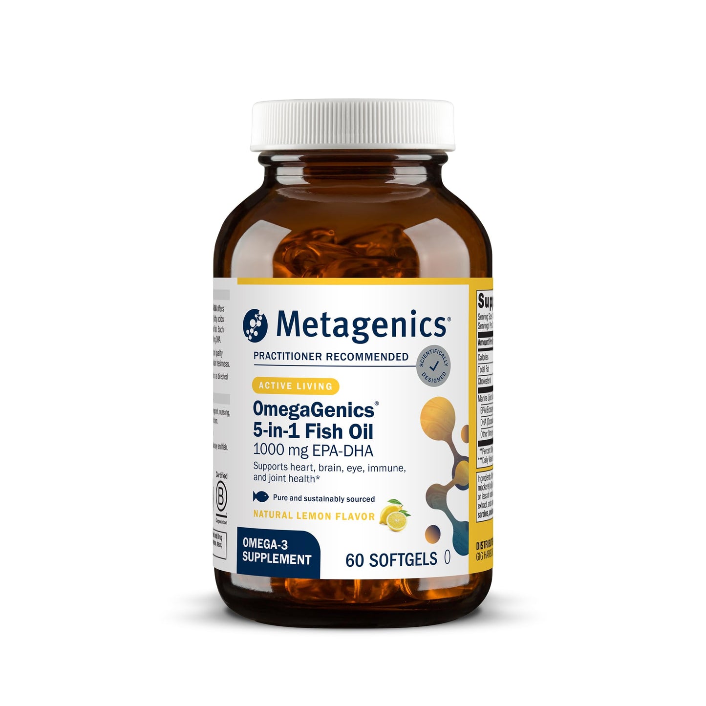 Metagenics OmegaGenics EPA-DHA 1000 mg - High Potency Omega-3 Fish Oil Supplement for Heart, Brain & Joint Health