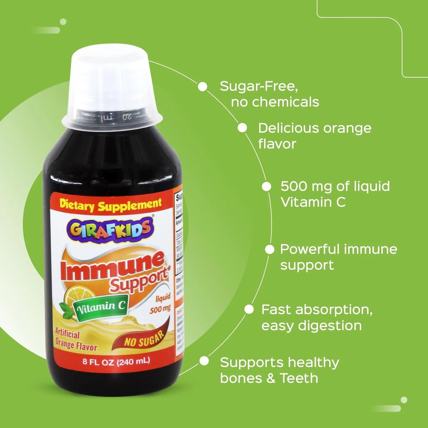 GirafKids Multivitamin Syrup + Liquid Vitamin C Bundle for Kids Ages 4+ | Omega-3, Beta Glucan, Folic Acid & Antioxidant Support | Peach & Orange Flavors PHARMADELBuy Supplements Australia