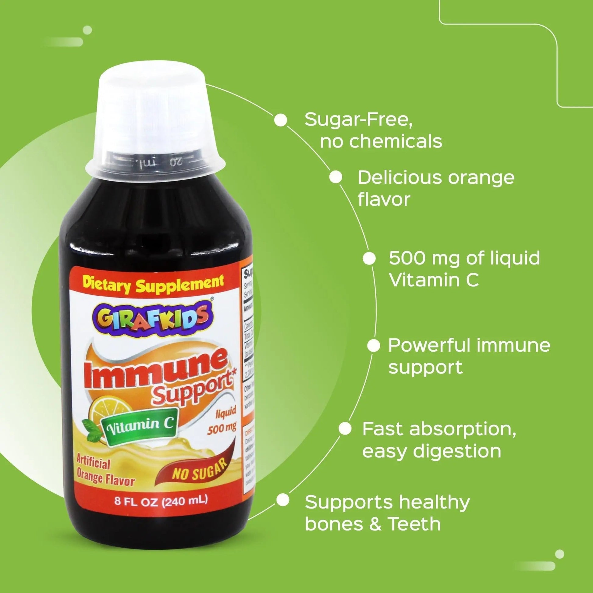 GirafKids Multivitamin Syrup + Liquid Vitamin C Bundle for Kids Ages 4+ | Omega-3, Beta Glucan, Folic Acid & Antioxidant Support | Peach & Orange Flavors PHARMADELBuy Supplements Australia