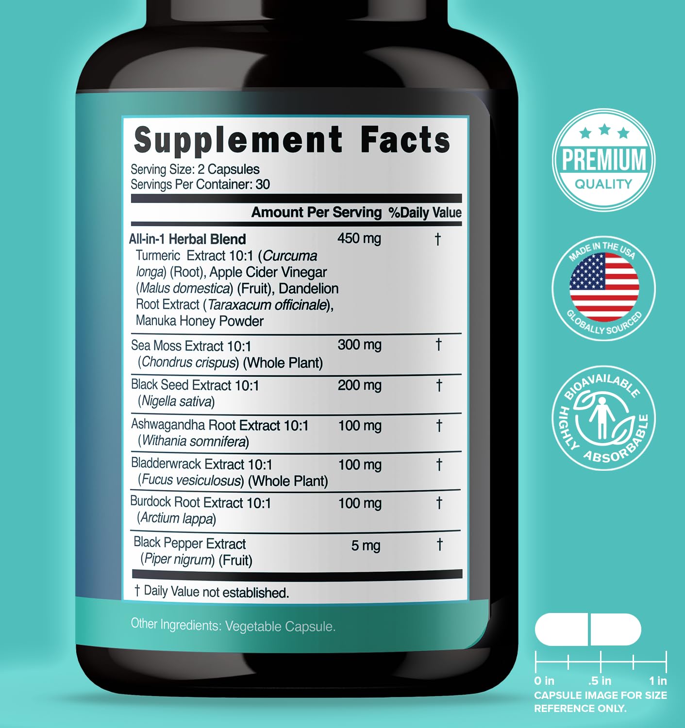 NUTRALAVA Sea Moss Pills, All-in-One Blend with Irish Sea Moss Black Seed Oil Ashwagandha, Sea Moss Capsules for Women and Men - Gluten-Free, Non-GMO, 60 Capsules NUTRALAVABuy Supplements Australia