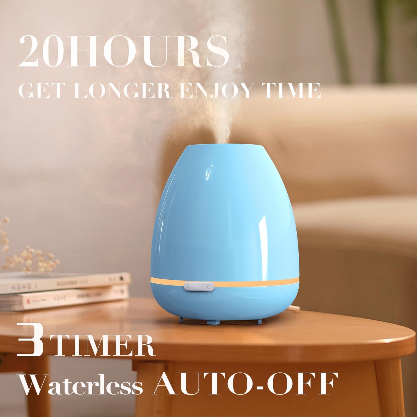 Essential Oil Diffuser for Bedroom Small Humidifier for Home Cool Mist Scent Diffuser 300ml 20 Hours FashomeBuy Supplements Australia