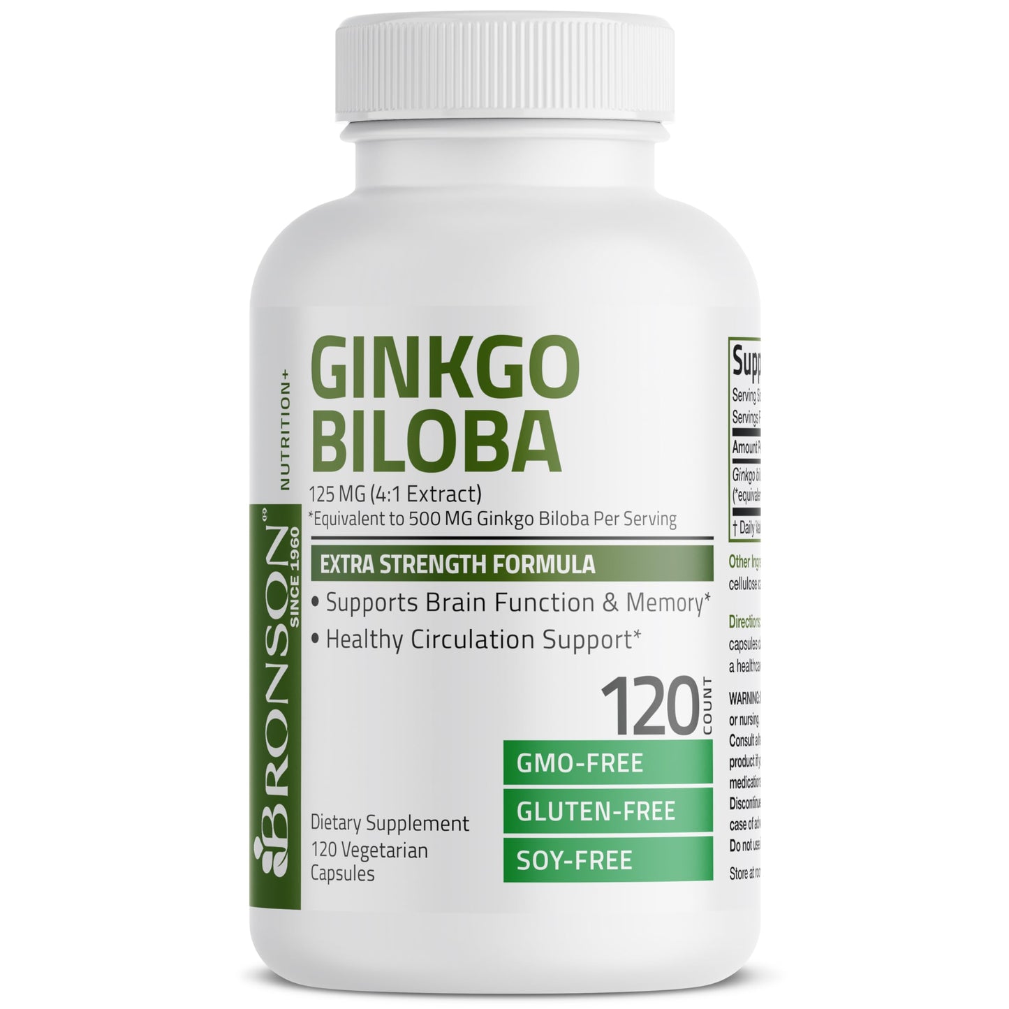 Bronson Ginkgo Biloba Extra Strength 125mg (4:1 Extract) Equivalent to 500mg BronsonBuy Supplements Australia