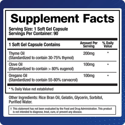 BioMatrix Biofilm Disruptor, GI Repair Digestive Supplement for Men and Women, Oil of Thyme, Oregano & Clove, Gut Microbiome & Intestinal Health Support | Microb-Defend (90 Softgels) BioMatrixBuy Supplements Australia