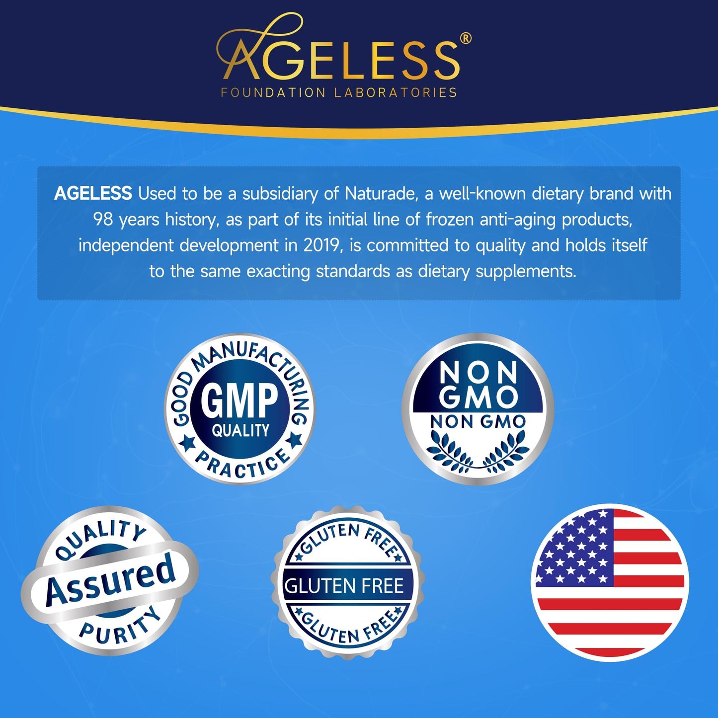 Ageless Brain Supplements for Memory and Focus 1000 MG | Cognitive Improvement | Formulated with Clinically Studied Ingredients | Support Mental Clarity & Neuro Health | Vitamin B6, B12, 60 Capsules Ageless Foundation LaboratoriesBuy Supplements Australia