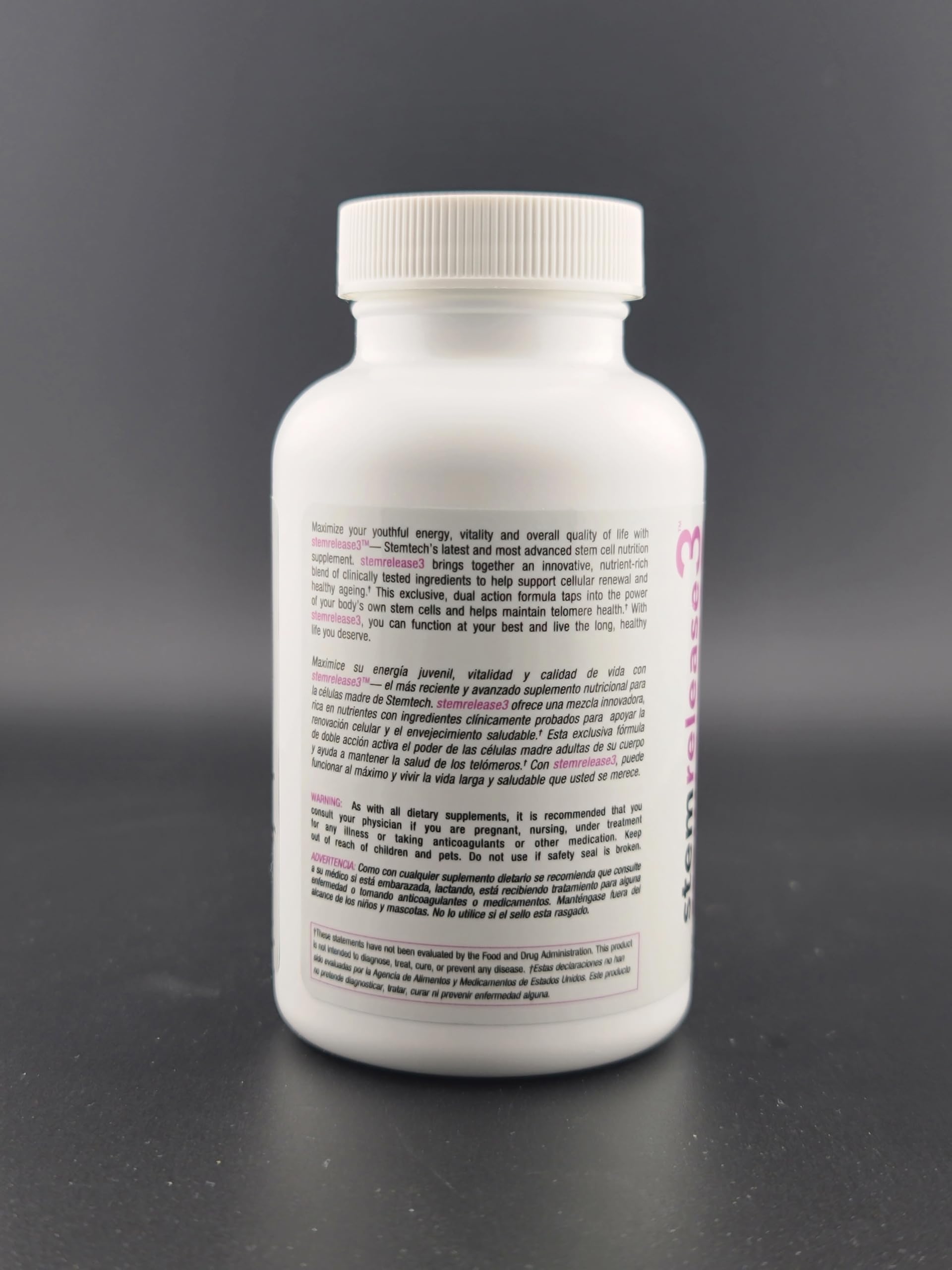 Stemtech Stemrelease3™ Cutting-Edge Stem Cell Nutrition for Natural Renewal and Youthful Vitality, Exclusive Blend for Enhanced Telomere Health 60 Capsules (3 Pack) StemTechBuy Supplements Australia