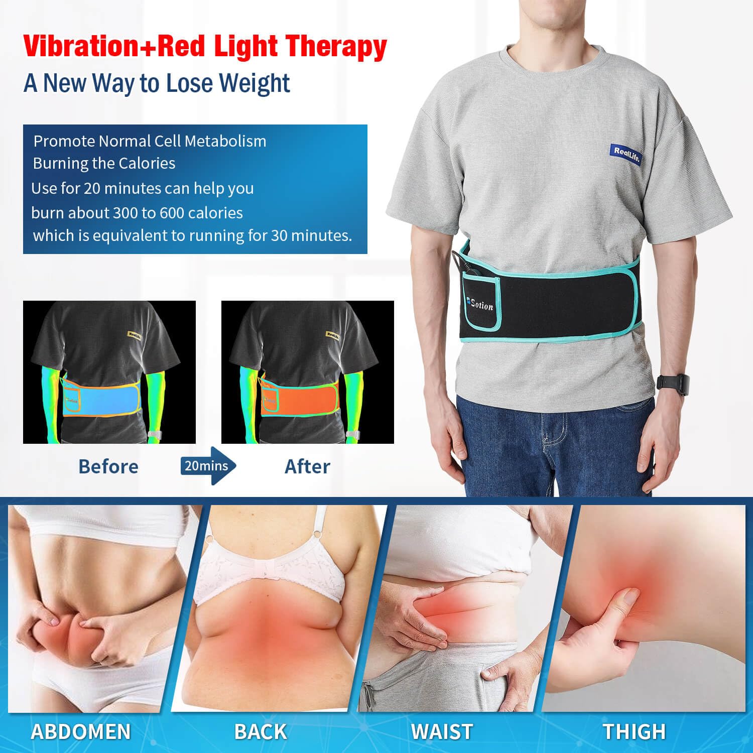 Sotion Red Light Therapy Belt with Massage-Red Light Therapy for Body&Near Infrared Light Therapy comrelaxBuy Supplements Australia