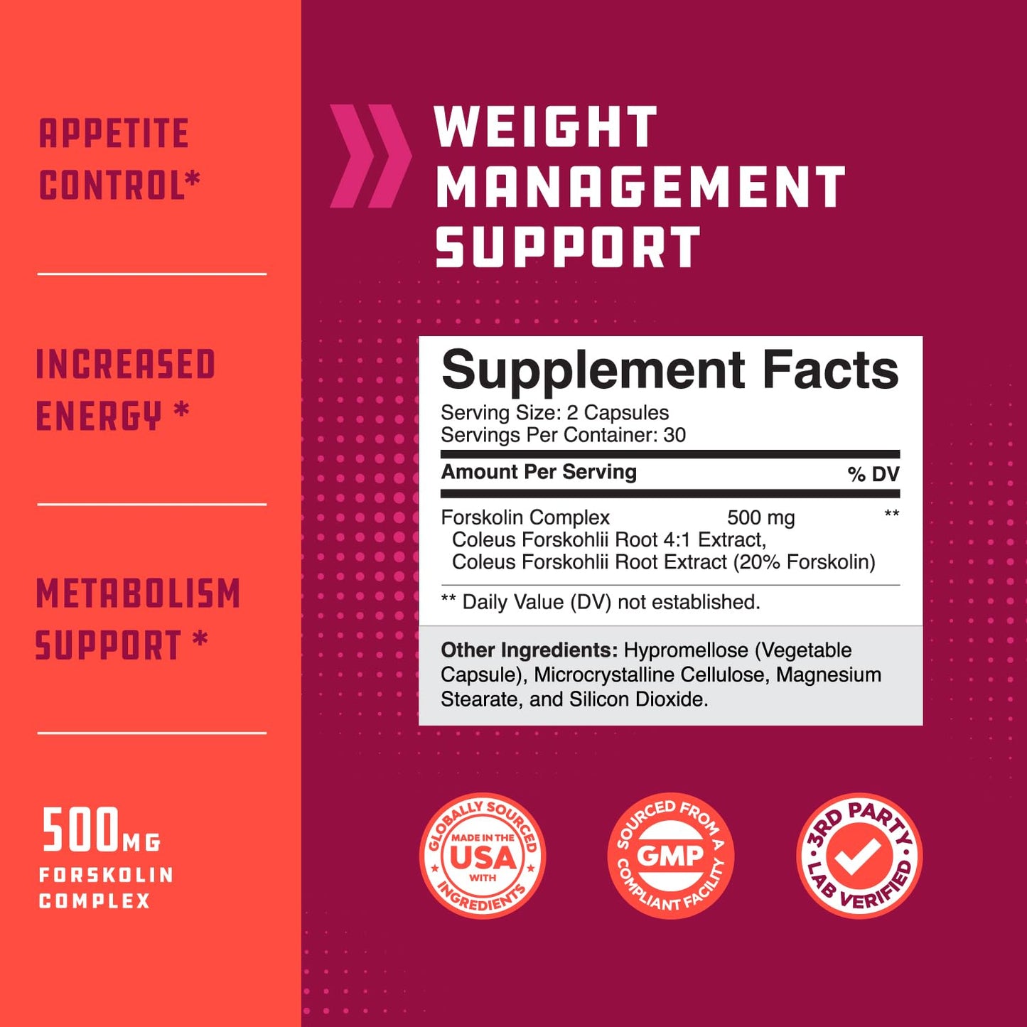 Pure Forskolin Extract - Fat Burning & Metabolism Boosting Weight Loss Supplement Natures CraftBuy Supplements Australia