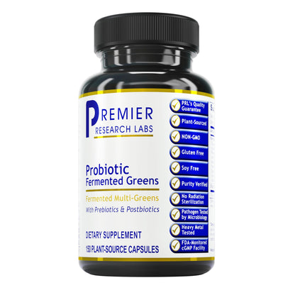 Premier Research Labs Probiotic Fermented Greens - Super Greens Supplement, Superfood Blend, Organic Vitamins with Probiotic - Daily Greens with Spinach, Chlorella, & More - 150 Powder Filled Capsules Premier Research LabsBuy Supplements Australia