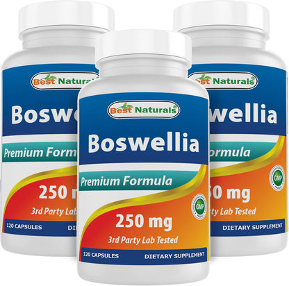 Best Naturals Boswellia Serrata Joint Health 250 mg 120 Capsules - Standardized to 65% Boswellic Acid (120 Count (Pack of 3)) Best NaturalsBuy Supplements Australia