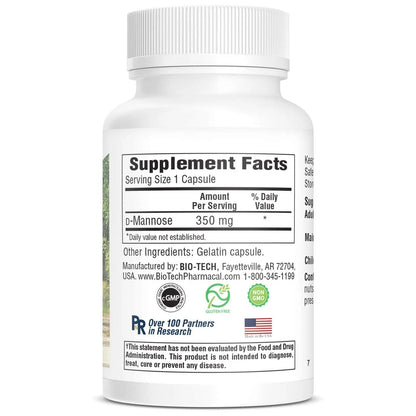 Bio-Tech Pharmacal D-Mannose, Supports Bladder and Urinary Tract Health (100 Count) Bio-Tech PharmacalBuy Supplements Australia