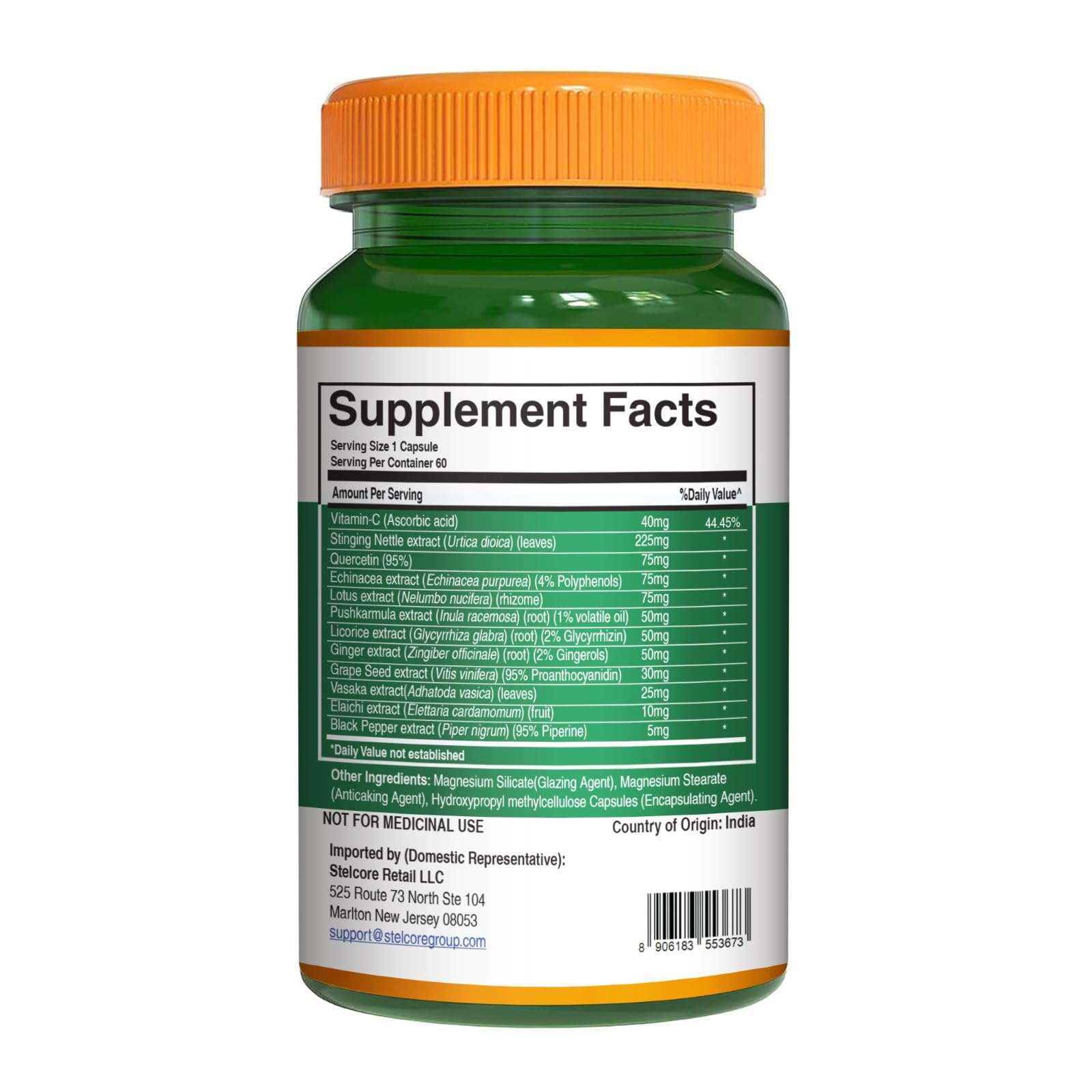 Pure Nutrition Lung Health Supplement | 60 Caps | Herbal Lung Support Formula with Quercetin, Vitamin C, Nettle, Vasaka Leaf, Lotus, Licorice & Ginger. PURE NUTRITION NATURAL TREASURESBuy Supplements Australia