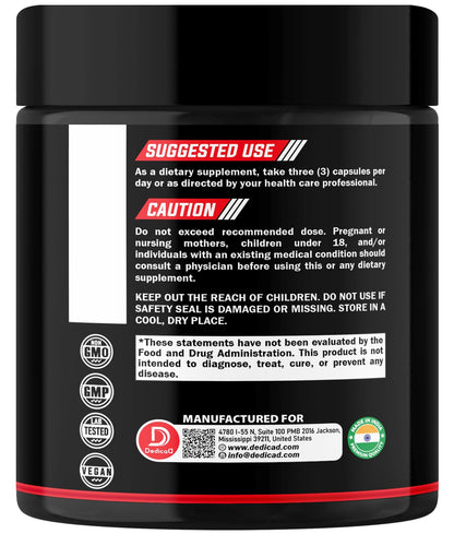 DEDICAD 1500mg Wormwood Capsules with Black Walnut & Cloves - Artemisia Annua Supplement for Immunity - 60 Vegan Capsules DEDICADBuy Supplements Australia