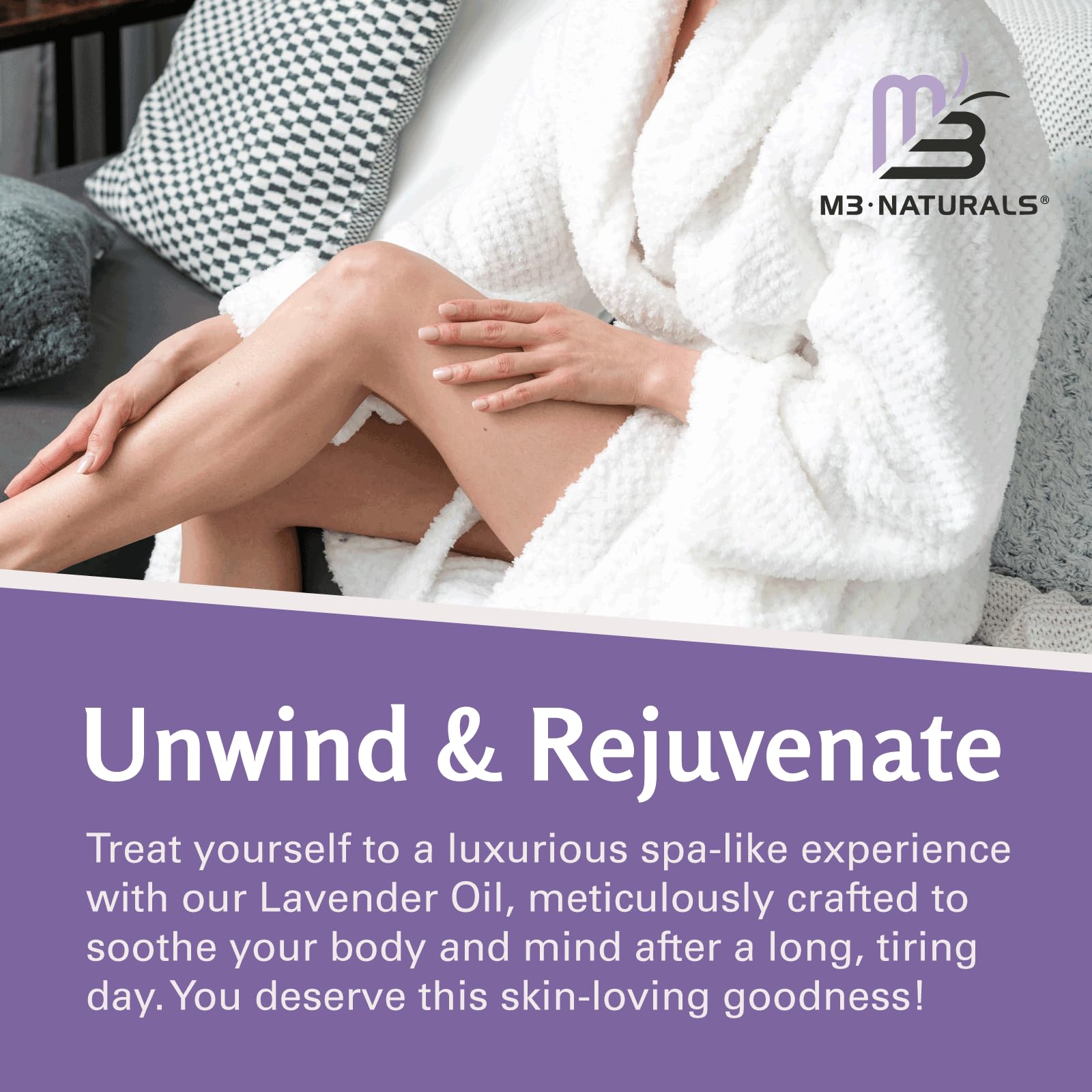 Lavender Massage Oil with Collagen and Stem Cells - Skin Tightening Massage Oil for Mass M3 NaturalsBuy Supplements Australia