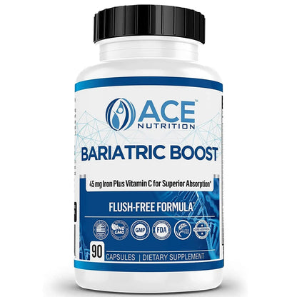 Bariatric Boost One-A-Day Multivitamin 90 Day Supply with 45mg Iron Post Gastric Bypass Sleeve Surgery | Non-GMO, Gluten Free, Bariatric Multivitamin Made in USA | ACE NUTRITIONBuy Supplements Australia