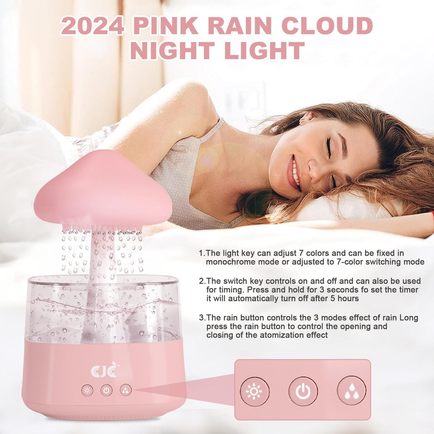 Humidifiers for Bedroom, 7 Color-Changing Led Night Lights, Aromatherapy Essential Oil cjcBuy Supplements Australia