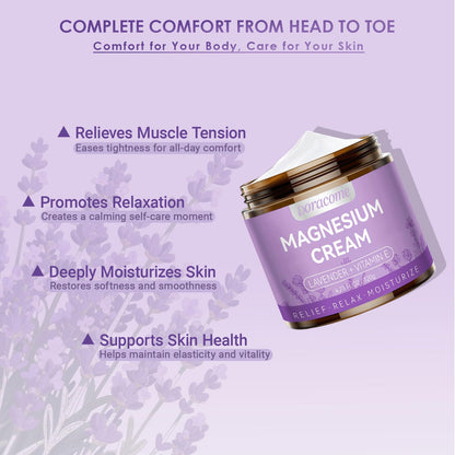 Natural Nighttime Magnesium Cream for Sleep & Pain Relief – Soothing Topical Magnesium Lotion for Leg Cramps & Muscle Relaxation, Apply to Legs or Feet Before Bed – Deep Hydration, 4.23 Fl Oz DoracomeBuy Supplements Australia