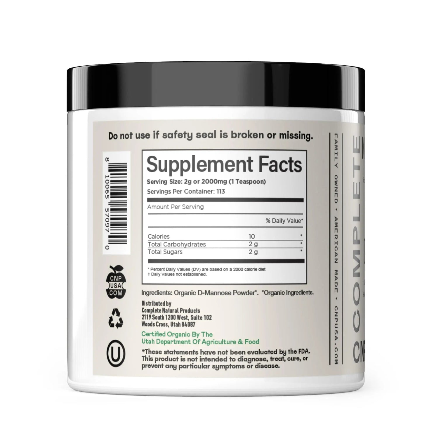 CNP Organic D Mannose Powder 2000mg - Powder D Mannose Supplement for UTI Support, Pure D-Mannose Powder from Guar Beans, Vegan Non GMO Clean Formula, Bladder Urinary Tract Health Supplement Use Complete Natural ProductsBuy Supplements Australia
