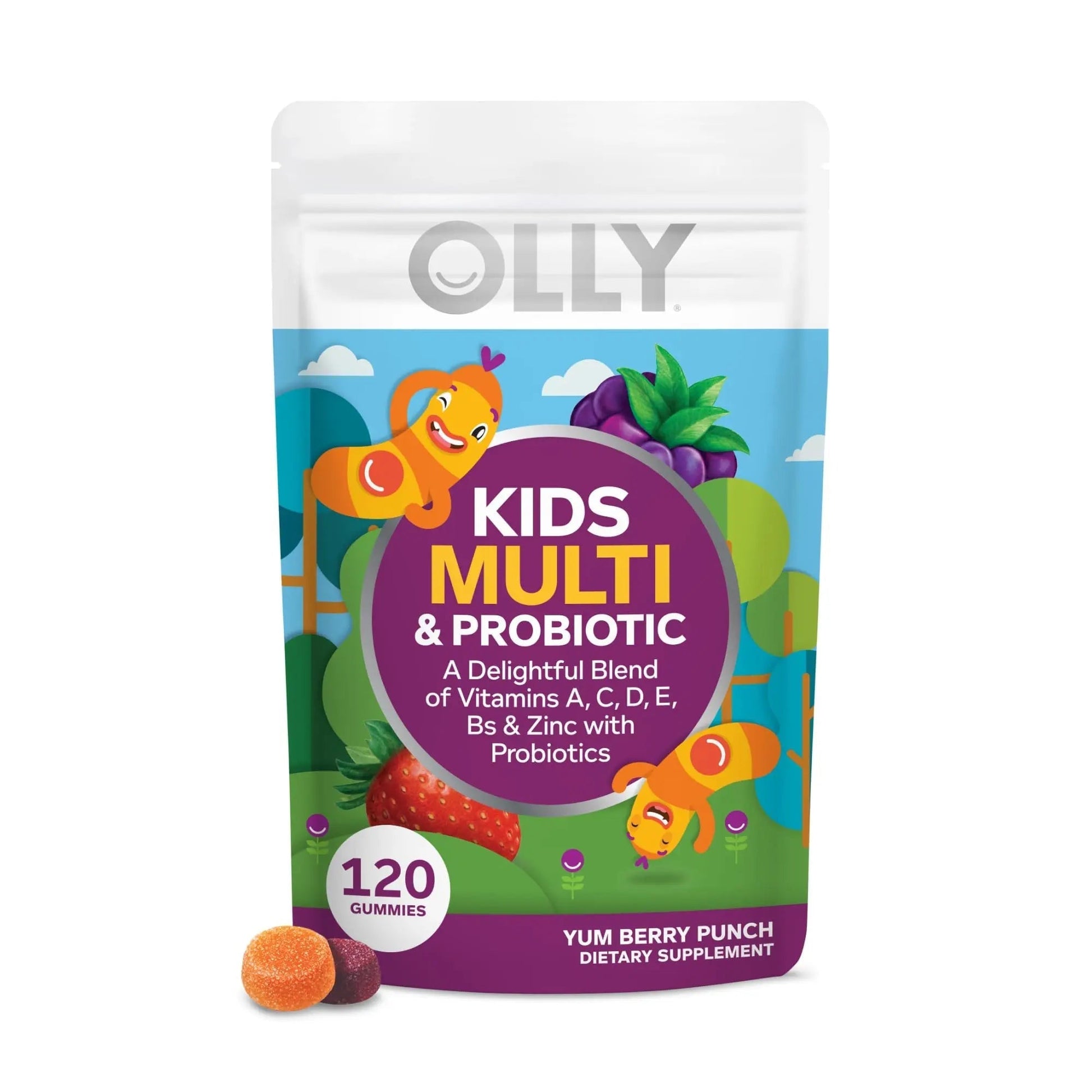 OLLY Kids Multivitamin & Probiotic Gummy, Digestive Support, Vitamins A, D, C, E, B, Zinc, Chewable Supplement OLLYBuy Supplements Australia