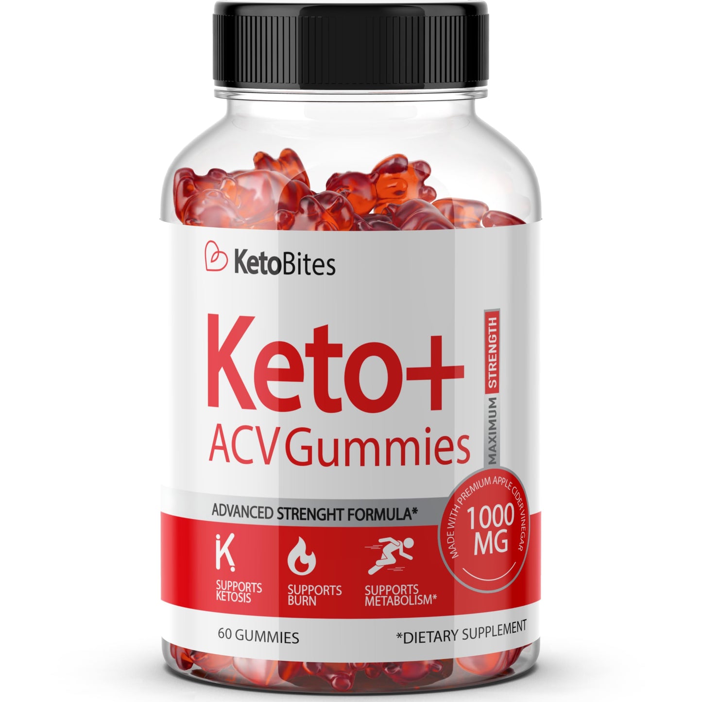 Sunrise Life Keto Bites ACV Gummies | 1000mg | Apple Cider Vinegar Gummies 