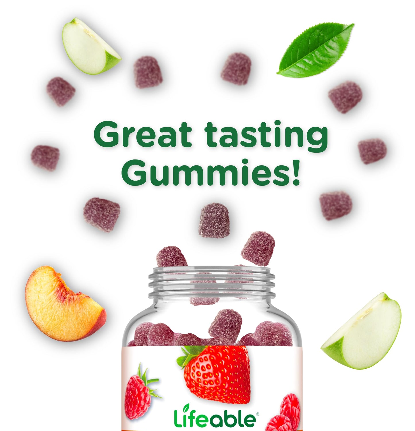 Lifeable Stress Aid Gummies for Teens | with Lemon Balm, GABA and L Theanine Supplements | Vegan Non GMO Mood Support Supplement | Great Tasing Stress Vitamins | L-Theanine for Teen | 90 Gummies LifeableBuy Supplements Australia