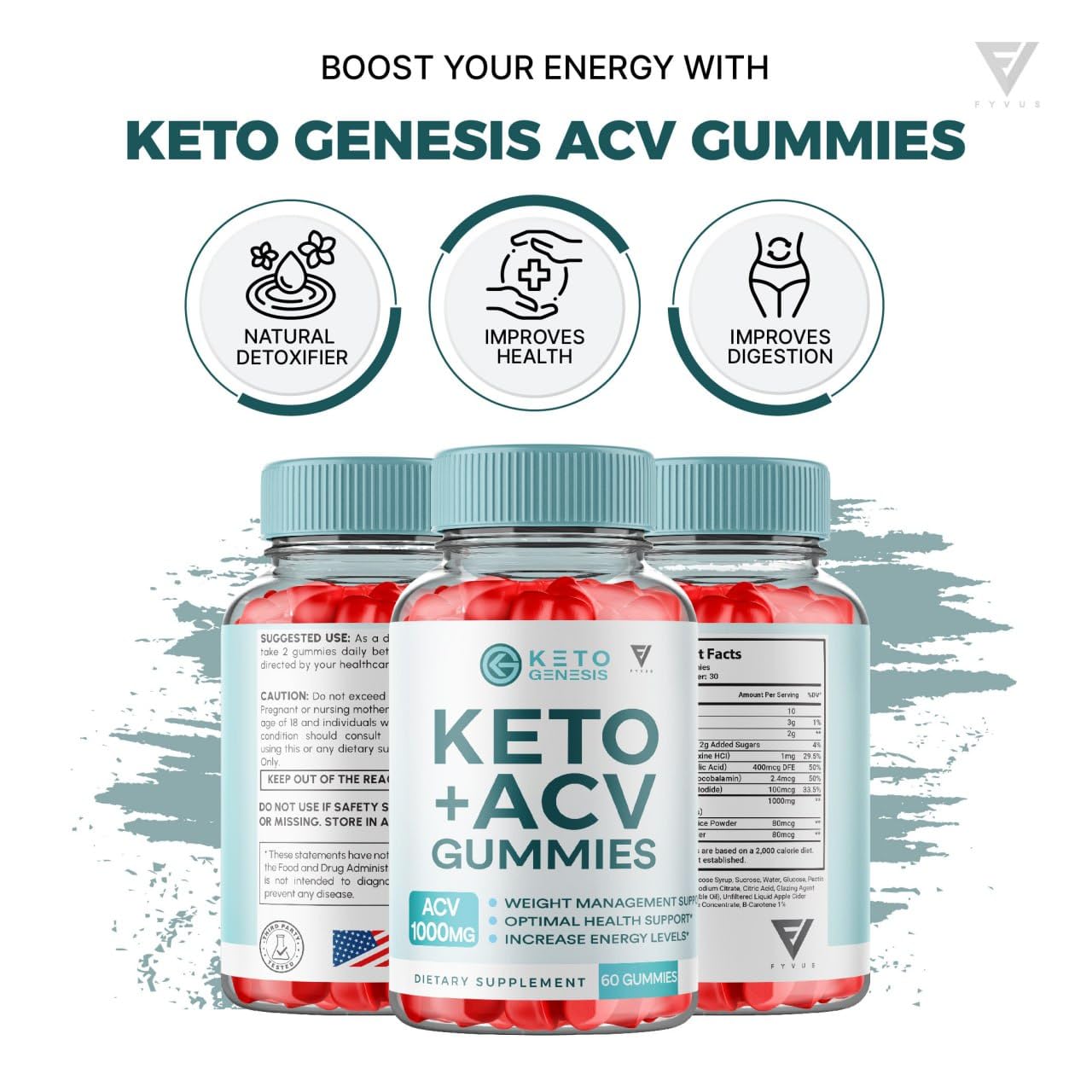 (2 Pack) Keto Genesis Keto ACV Gummies Advanced Weight Loss, Ketogenesis Keto FyvusBuy Supplements Australia