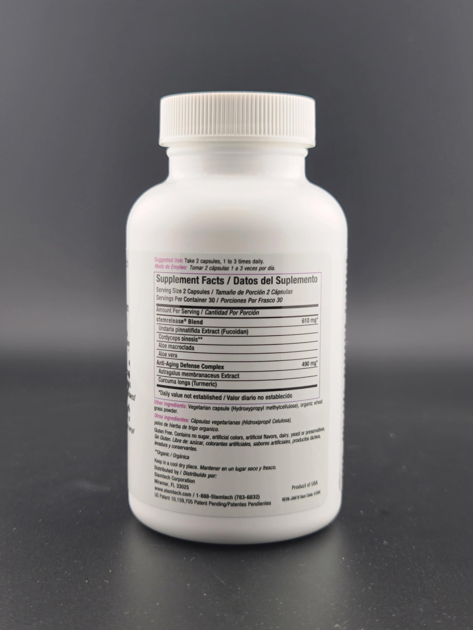 Stemtech Stemrelease3™ Cutting-Edge Stem Cell Nutrition for Natural Renewal and Youthful Vitality, Exclusive Blend for Enhanced Telomere Health 60 Capsules (3 Pack) StemTechBuy Supplements Australia
