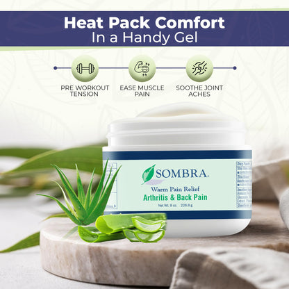 Sombra Warm Therapy Gel – Warming Muscle Comfort & Tension Relief – 8oz Jar SombraBuy Supplements Australia