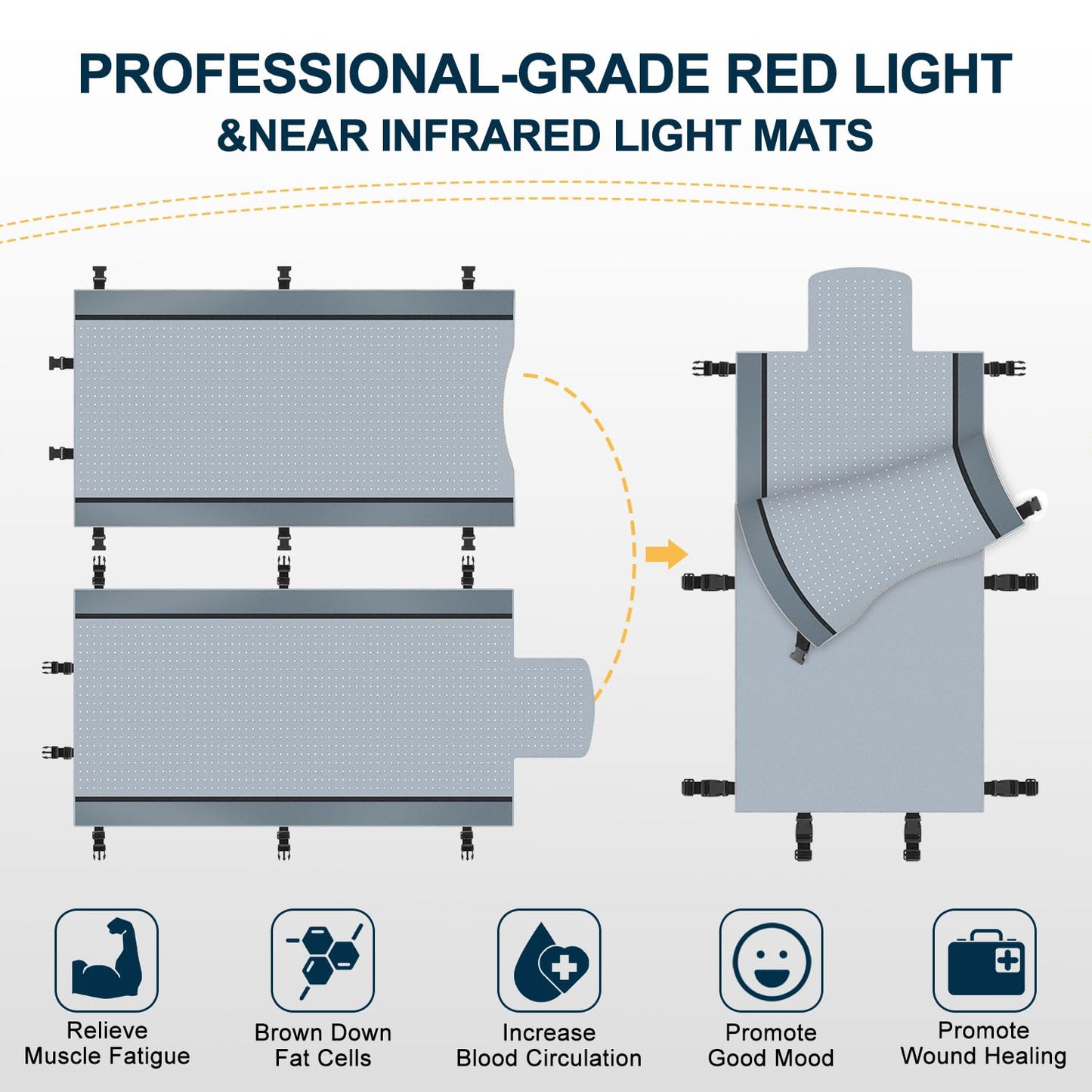 Red Light Therapy for Body - Full Body Red Light Therapy Mat, 71.0x33.30in, 2570Pcs 660nm KaoudtBuy Supplements Australia