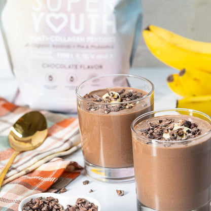 SkinnyFit Super Youth Chocolate Multi-Collagen Peptides + Probiotics, Baobab Fiber SkinnyFitBuy Supplements Australia