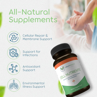 Return Healthy Cell Nutrients | Promotes Cell and Membrane Repair & Cell Metabolism | Helps Fight Tick-Borne Infections & More | Mitochondrial Supplements | Non-GMO, Vegan, 120 caps Return HealthyBuy Supplements Australia