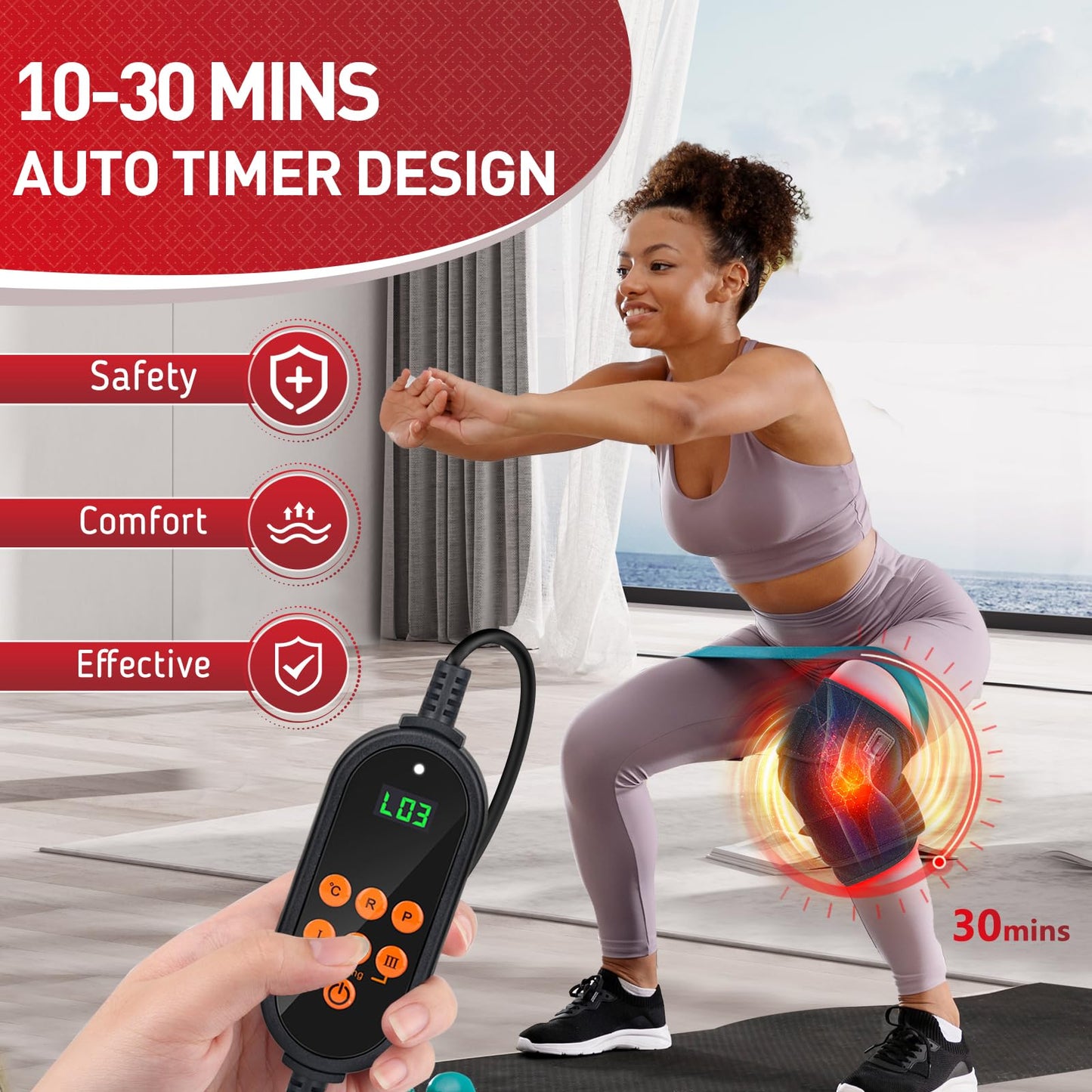 Red Light Therapy for Knee, 660nm Red Light and 850nm Near Infrared Light Therapy Device RikimxinBuy Supplements Australia