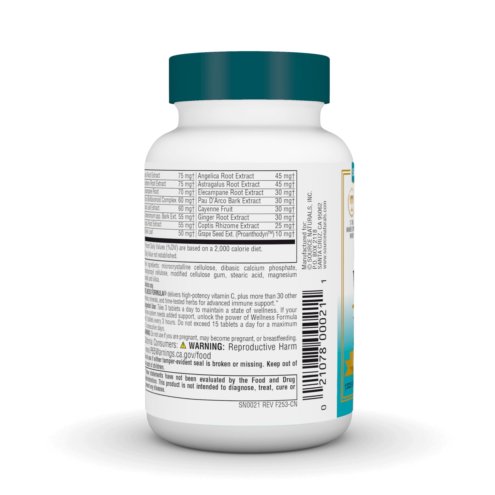 Source Naturals Wellness Formula Bio-Aligned Vitamins & Herbal Defense - Immune System Support Supplement & Immunity Booster - 45 Tablets Source NaturalsBuy Supplements Australia