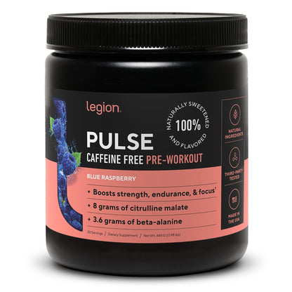 LEGION Pulse Pre Workout Supplement - All Natural Nitric Oxide Preworkout Drink to Boost 