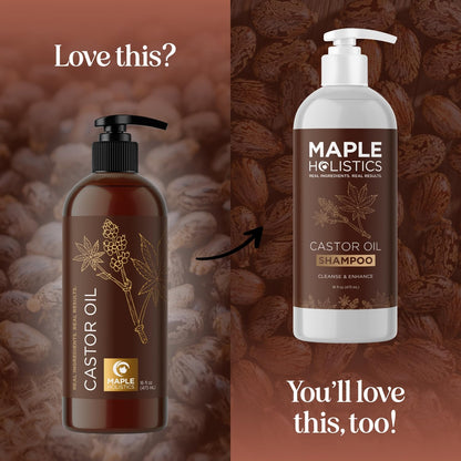 Pure Castor Oil for Body & Skin Care Great for Wraps & Compresses - Castor Oil for Hair Skin Maple HolisticsBuy Supplements Australia